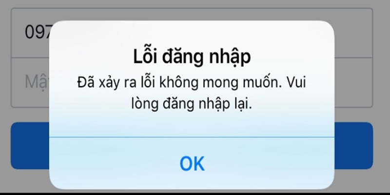 Một số lỗi thường gặp khi thực hiện quy trình đăng nhập